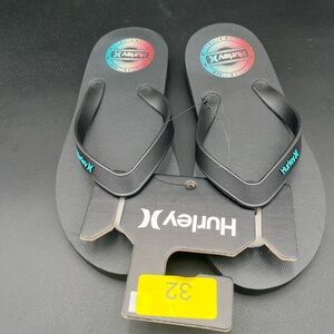 Hurley Black Flip Flops Men’s Sz 9